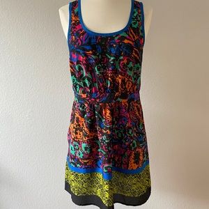 Forever21 Colorful Abstract Print Sleeveless Dress